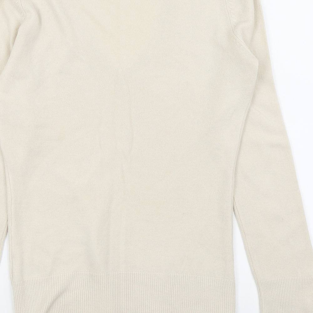 Womens UK Size 10 Dorothy Perkins Beige Basic T-Shirt