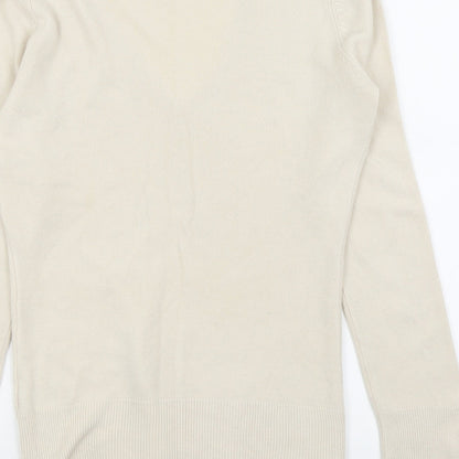 Womens UK Size 10 Dorothy Perkins Beige Basic T-Shirt