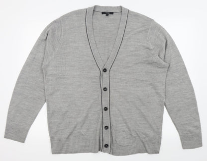 Asda George Mens Grey   Cardigan Jumper Size L