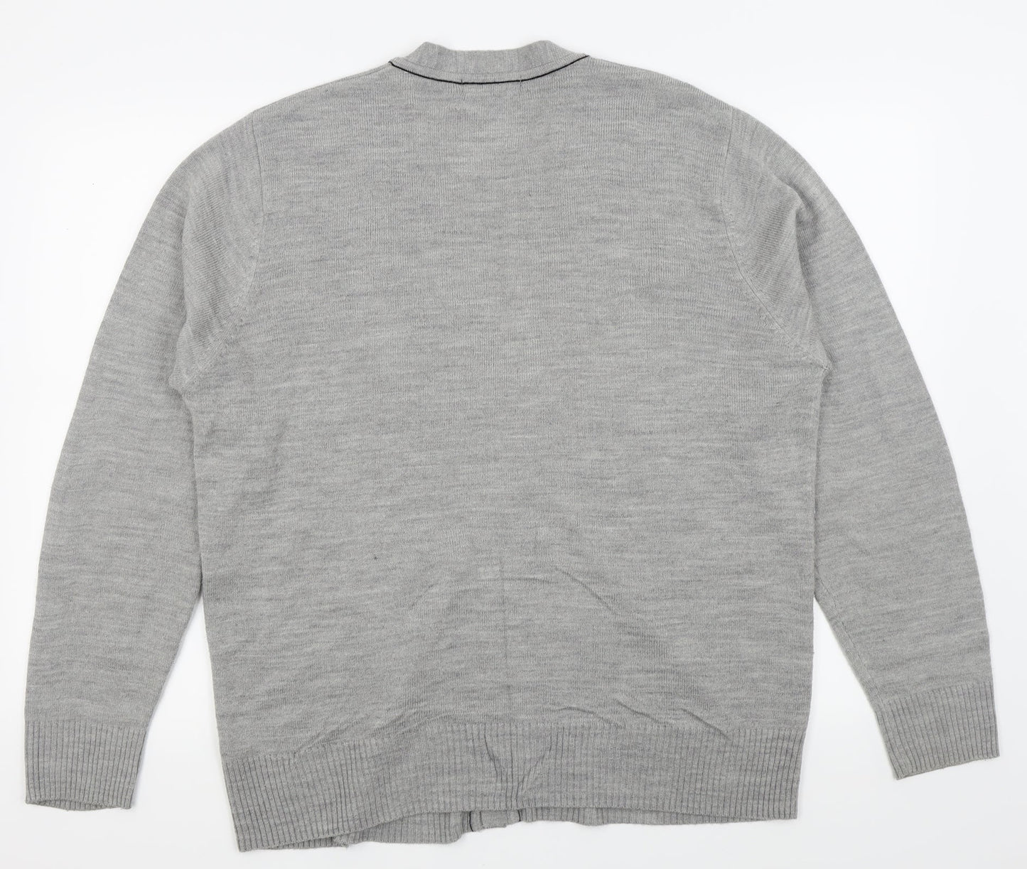 Asda George Mens Grey   Cardigan Jumper Size L