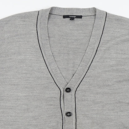 Asda George Mens Grey   Cardigan Jumper Size L