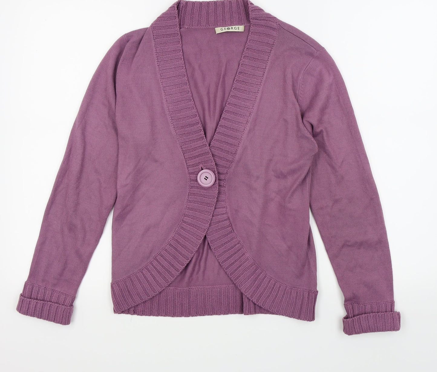 Asda George Womens Purple   Cardigan Jumper Size 10