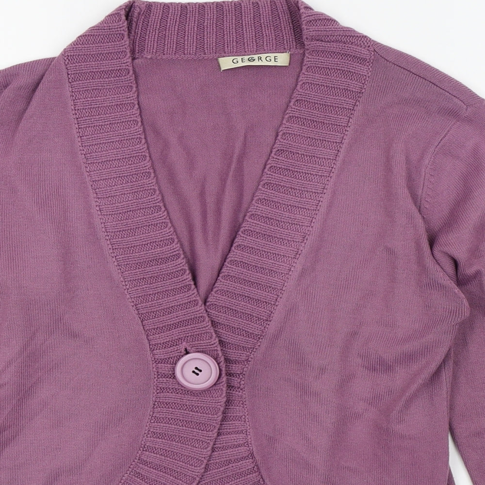 Asda George Womens Purple   Cardigan Jumper Size 10