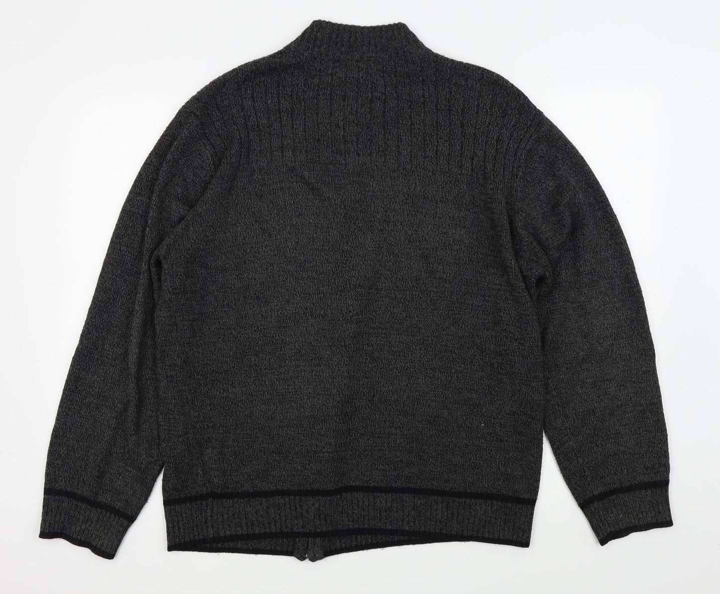 Kingston Mens Black   Full Zip Jumper Size XL