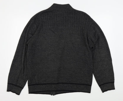 Kingston Mens Black   Full Zip Jumper Size XL