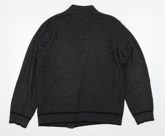 Kingston Mens Black   Full Zip Jumper Size XL