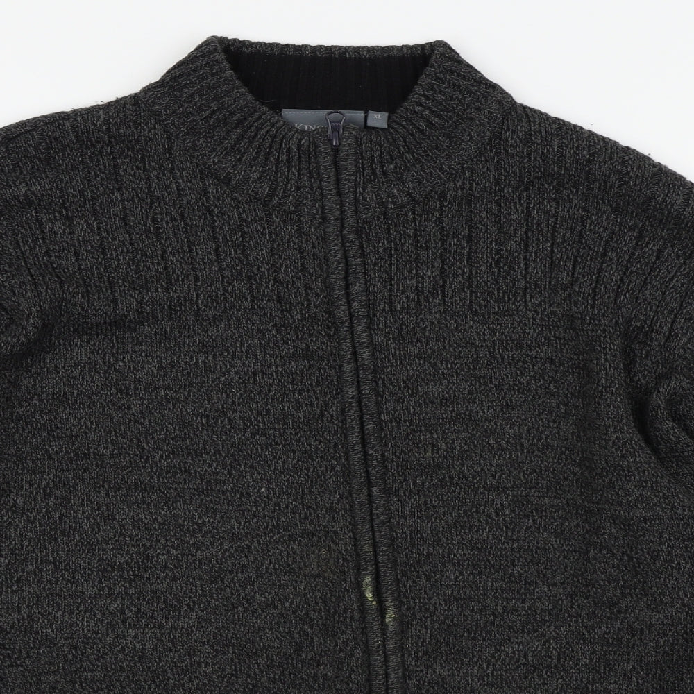 Kingston Mens Black   Full Zip Jumper Size XL
