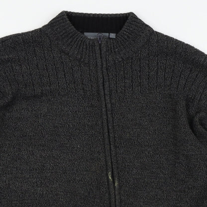 Kingston Mens Black   Full Zip Jumper Size XL