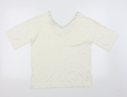 Womens UK Size 10 NEXT White Basic T-Shirt