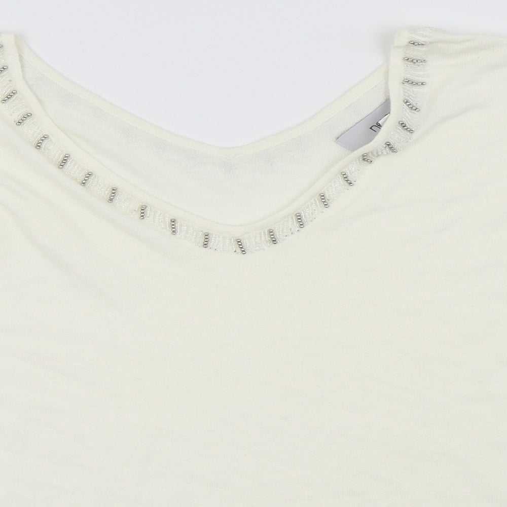 Womens UK Size 10 NEXT White Basic T-Shirt