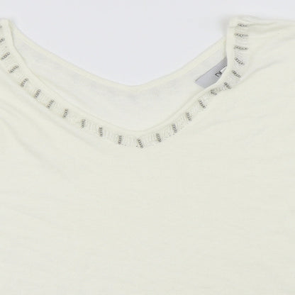 Womens UK Size 10 NEXT White Basic T-Shirt