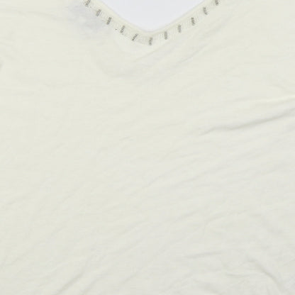 Womens UK Size 10 NEXT White Basic T-Shirt