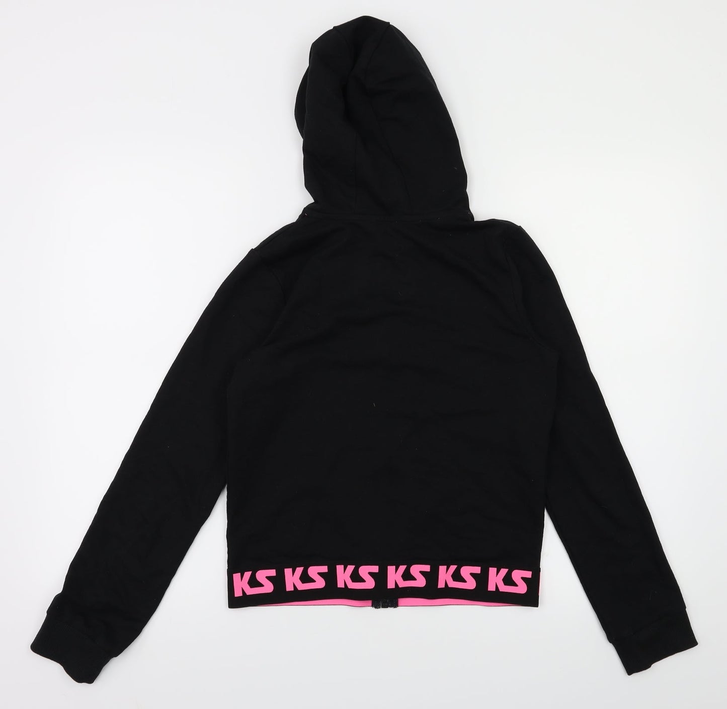 M&Co Girls Black   Full Zip Jumper Size 13 Years
