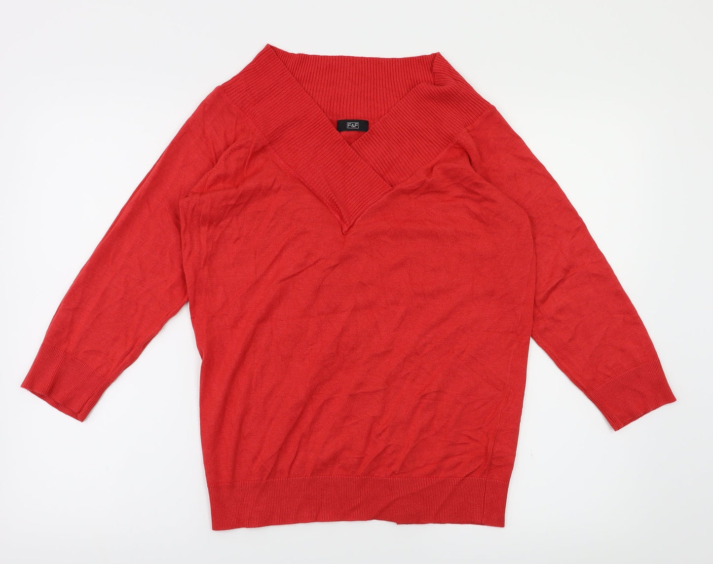 F&F Womens Red   Basic T-Shirt Size 16