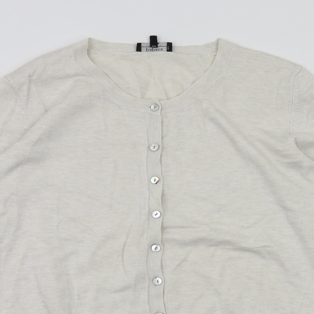 payapa Womens Ivory   Cardigan Jumper Size 16
