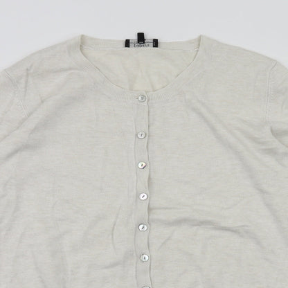 payapa Womens Ivory   Cardigan Jumper Size 16