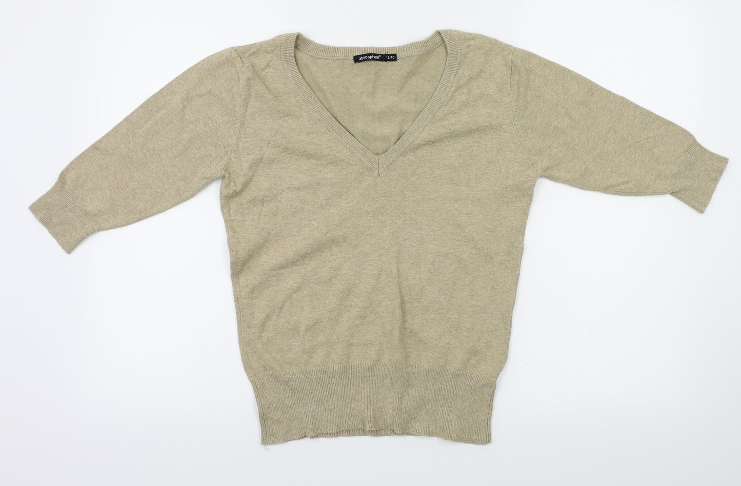 Primark Womens Beige   Basic T-Shirt Size 12