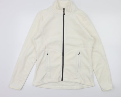 Marks & Spencer Womens Ivory   Full Zip Jumper Size 10