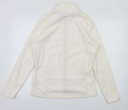 Marks & Spencer Womens Ivory   Full Zip Jumper Size 10