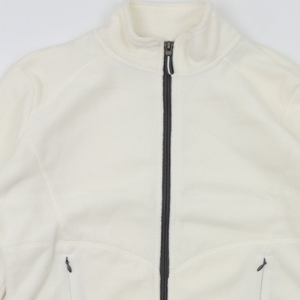 Marks & Spencer Womens Ivory   Full Zip Jumper Size 10