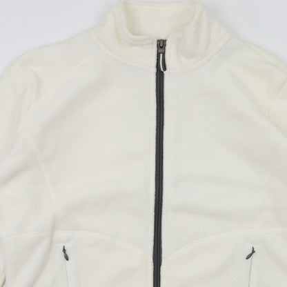 Marks & Spencer Womens Ivory   Full Zip Jumper Size 10