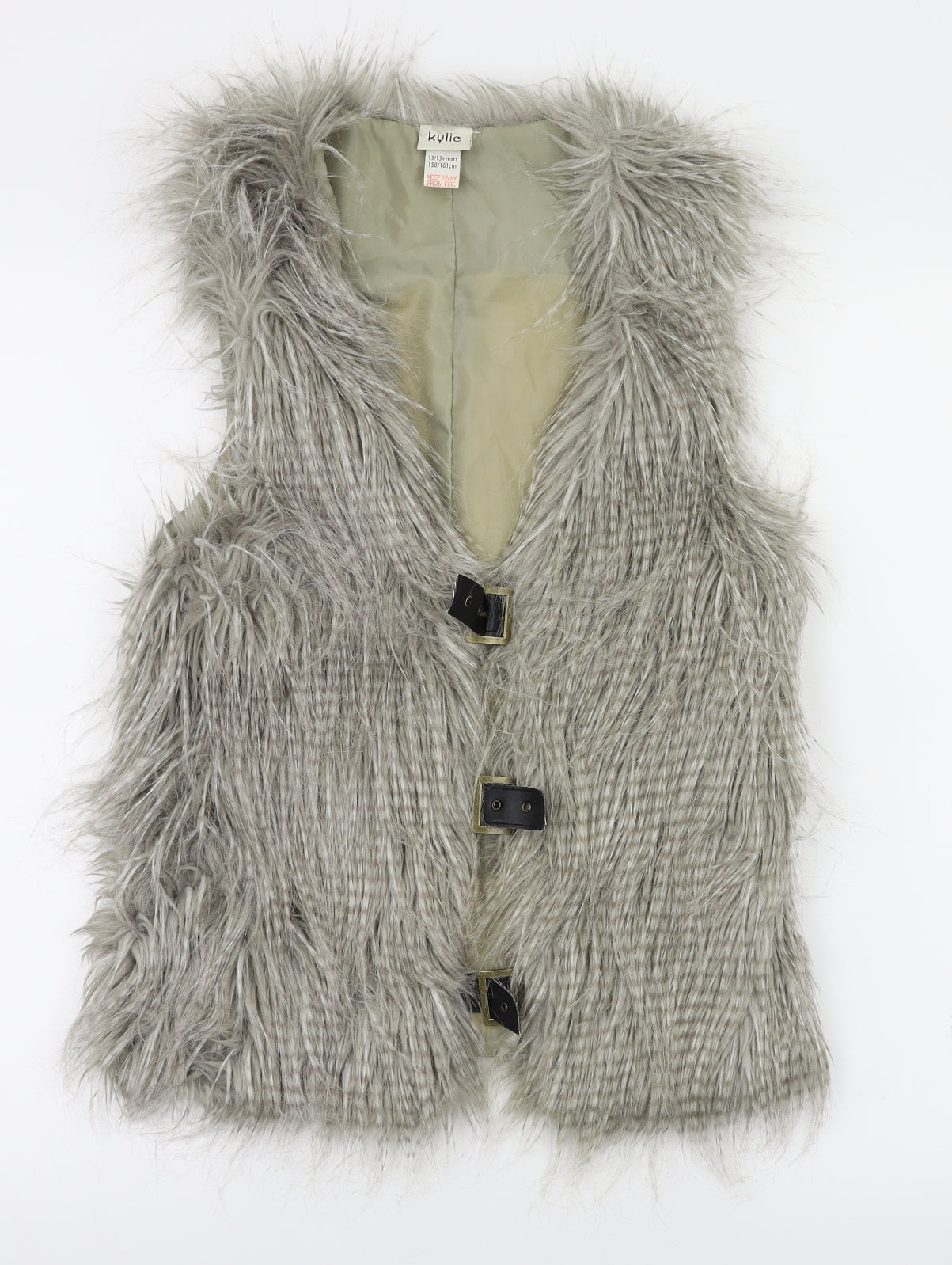 Kylie Girls Grey   Gilet Jacket Size 13 Years