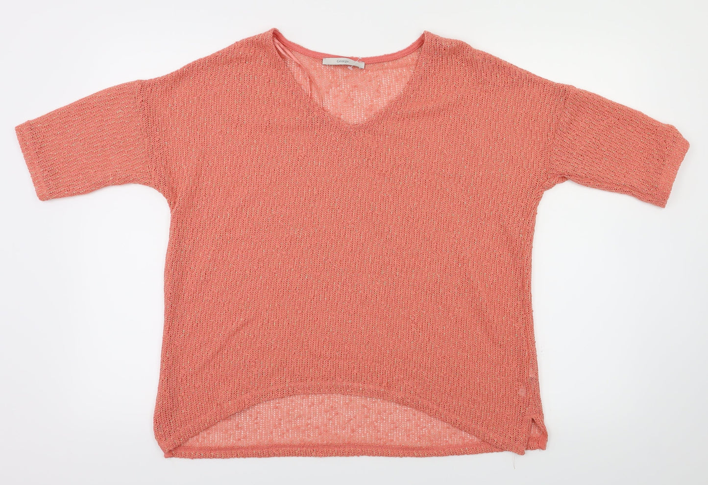 George Womens Orange   Basic T-Shirt Size 14