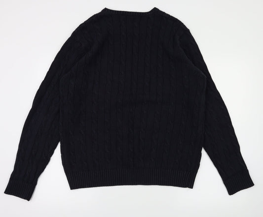 Blue Harbour Mens Blue   Pullover Jumper Size M