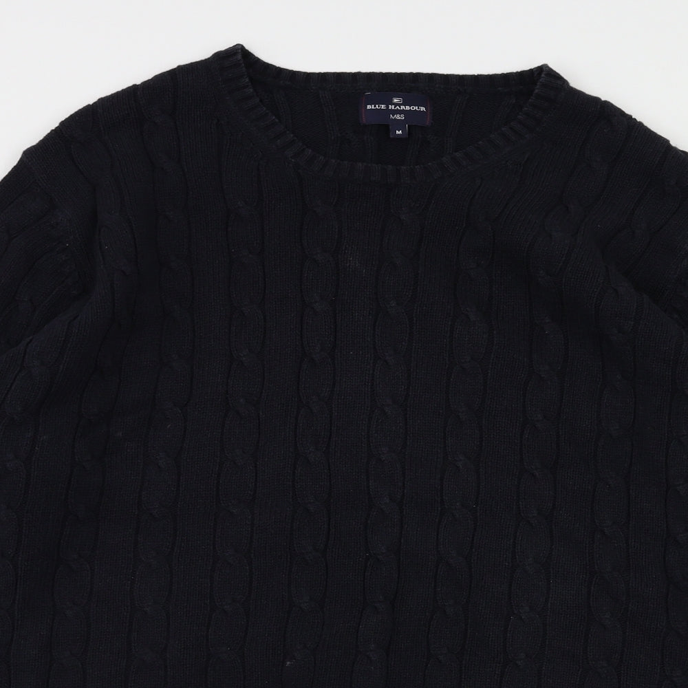 Blue Harbour Mens Blue   Pullover Jumper Size M