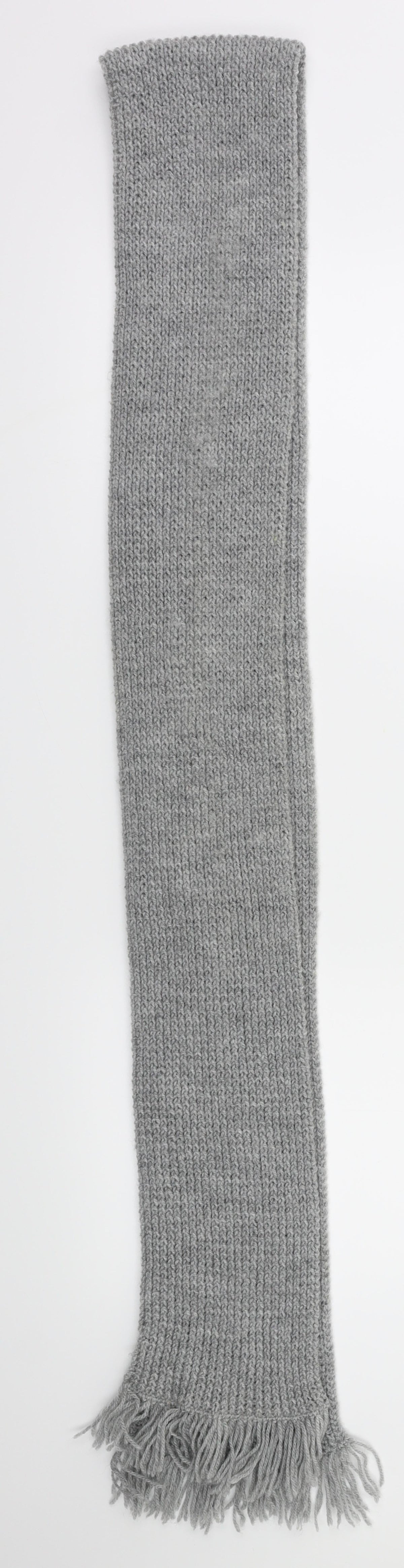Front view of Preworn unisex grey scarf