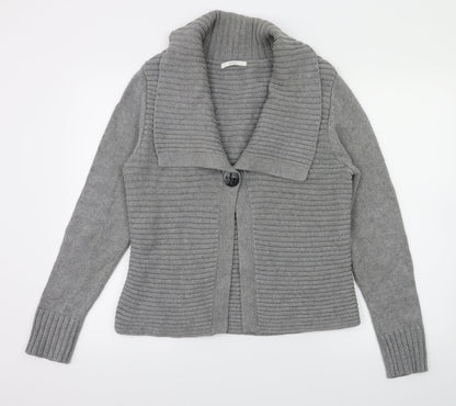 m&s Womens Grey   Cardigan Jumper Size 14