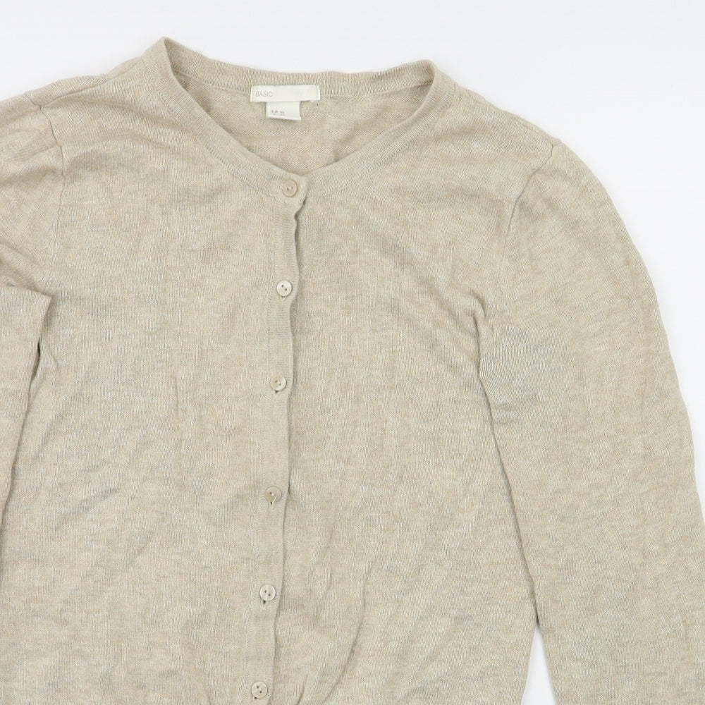 H&M Womens Beige   Cardigan Jumper Size XS