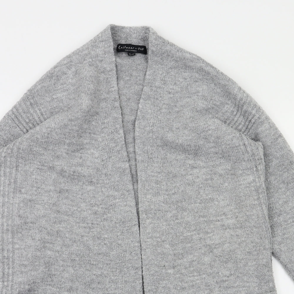 F&F Womens Grey   Cardigan Jumper Size 8