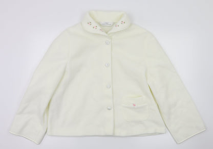m&s Womens White   Cardigan Jumper Size 12