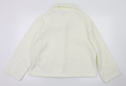 m&s Womens White   Cardigan Jumper Size 12