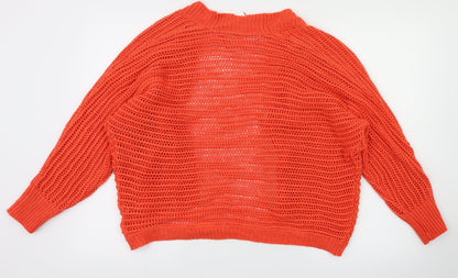 F&F Womens Red   Cardigan Jumper Size 10
