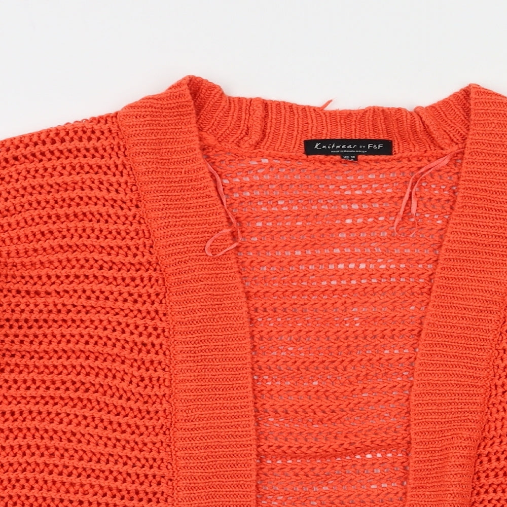 F&F Womens Red   Cardigan Jumper Size 10