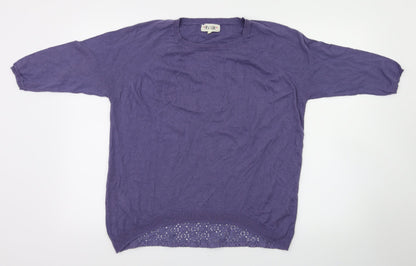 Womens UK Size 10 New Look Purple Basic T-Shirt