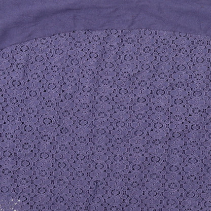 Womens UK Size 10 New Look Purple Basic T-Shirt