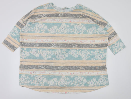 George Womens Multicoloured Floral  Basic T-Shirt Size 14