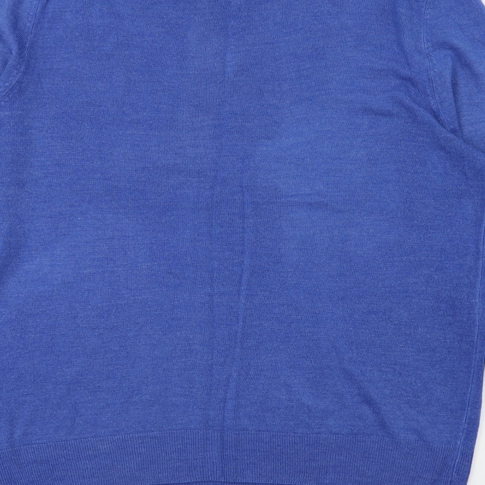 F&F Mens Blue Houndstooth  Pullover Sweatshirt Size XL