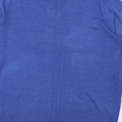 F&F Mens Blue Houndstooth  Pullover Sweatshirt Size XL