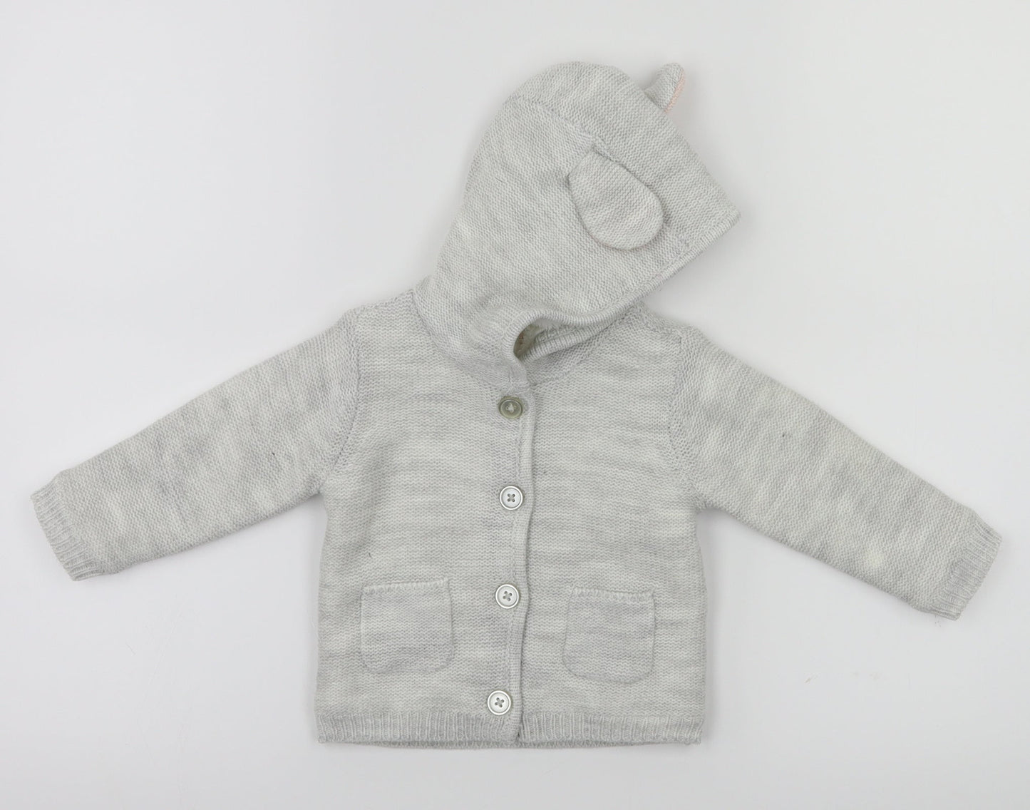 F&F  Grey Animal Print  Basic Jacket Jacket Size 3-6 Months