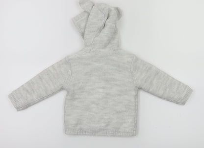 F&F  Grey Animal Print  Basic Jacket Jacket Size 3-6 Months