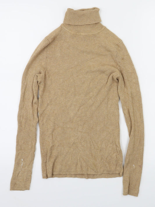 m&s Womens Brown   Basic T-Shirt Size 8