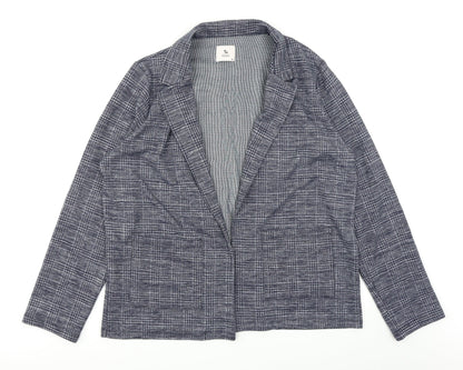 TU Womens Blue Plaid  Jacket  Size 16
