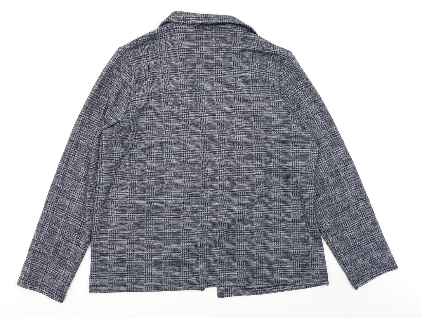 TU Womens Blue Plaid  Jacket  Size 16