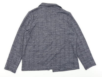 TU Womens Blue Plaid  Jacket  Size 16