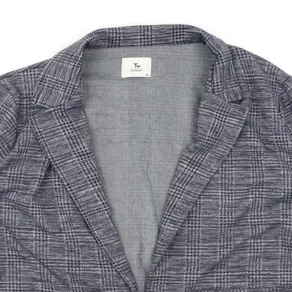 TU Womens Blue Plaid  Jacket  Size 16