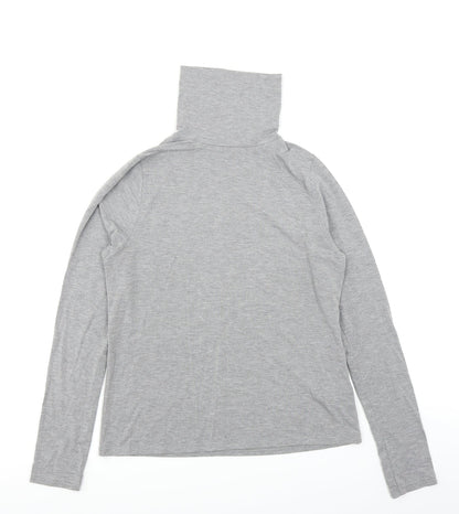 Womens UK Size 14 Topshop Grey Basic T-Shirt